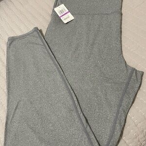 Gray High-Waisted Leggings